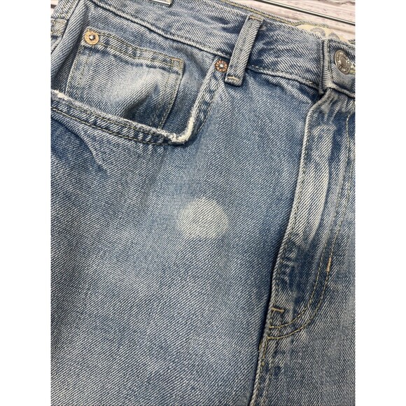 Free People We The Free Stovepipe High Rise Jean Out West Crop Distressed Sz 28 - Picture 11 of 16